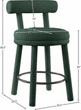 Parlor Green Boucle Fabric Stool 442Green-C Meridian Furniture