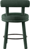 Parlor Green Boucle Fabric Stool 442Green-C Meridian Furniture