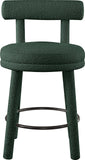 Parlor Green Boucle Fabric Stool 442Green-C Meridian Furniture