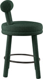 Parlor Green Boucle Fabric Stool 442Green-C Meridian Furniture