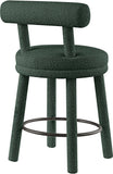 Parlor Green Boucle Fabric Stool 442Green-C Meridian Furniture