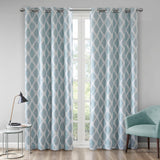 SunSmart Blakesly Modern/Contemporary Printed Ikat Blackout Curtain Panel SS40-0070 Aqua