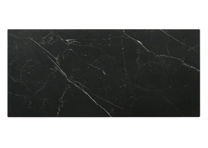 English Elm Destin Sintered Stone & Walnut Dining Table with Tempered Glass Top, Rectangular Modern Centerpiece B2726S00092