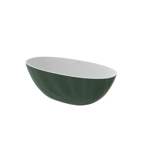 English Elm 65" Stone Resin Deep Soak Freestanding Tub Matte Finish Spa Bathroom Retreat T3785P353982