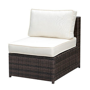 English Elm Aluminum Wicker Outdoor Patio Chair with Cushioned Seat Resort Style Seating B056P417097