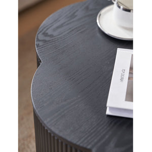 English Elm 31.50"modern Blossom Coffee Table Wood Veneer Iron Base Storage Living Room W757P350935