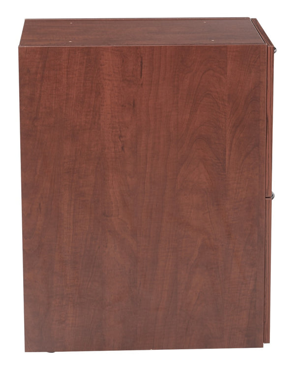 OSP Home Furnishings Napa File Pedestal with Two Deep Drawers for Letter and Legal Document Storage Cherry NAP-74-CHY