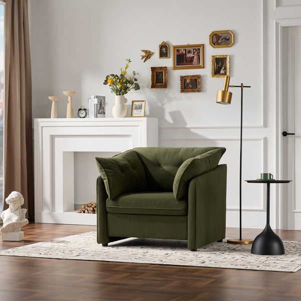 English Elm Modern Chenille Oversized Armchair - Stylish Lounge Chair For Living Room, Bedroom & More! W2997P236136