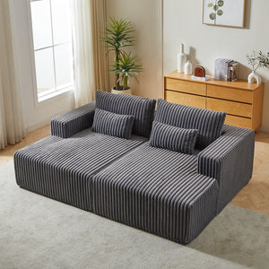 English Elm 87" Oversized Sectional Lounge Chaise - Cloud Plush Sleeper Sofa Bed, No Assembly, Modern Comfort! W834S00321