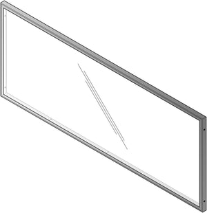 OSP Home Furnishings Napa Glass Modesty Panel for Office Desks Tempered Privacy Screen Easy Install NAP-88