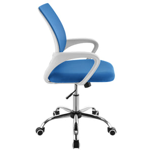 English Elm Anaheim Breathable Mesh Upholstered Office Chair with Padded Seat, Height & Arm Adjustments, Blue B062P299806