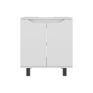 English Elm Marlo Freestanding Under Sink Cabinet Flat Panel Doors Plumbing Cutout Bathroom Storage B070P368091