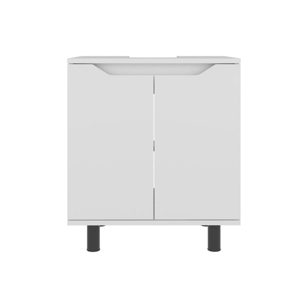 English Elm Marlo Freestanding Under Sink Cabinet Flat Panel Doors Plumbing Cutout Bathroom Storage B070P368091