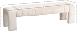 Andaz Cream Bench 443Cream Meridian Furniture