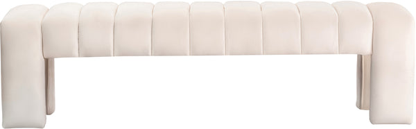 Andaz Cream Bench 443Cream Meridian Furniture