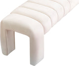 Andaz Cream Bench 443Cream Meridian Furniture