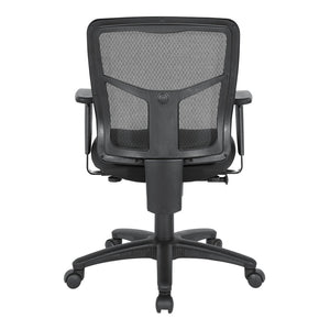 OSP Home Furnishings Progrid® Breathable Mesh Manager Chair with Lumbar Support and Ergonomic Seat Controls 92553-30
