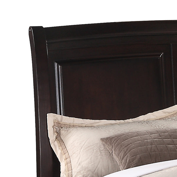 English Elm Elegant Queen Bed In Warm Cappuccino Finish - Transitional Design For Stylish Bedroom Retreats B078S00526