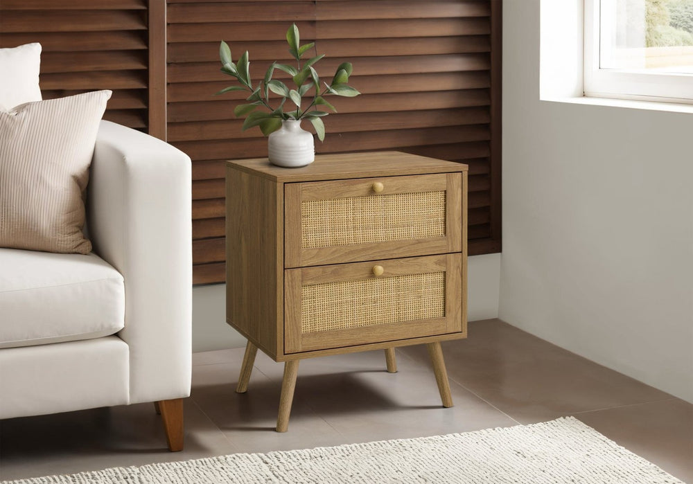 English Elm Accent Side Table Rustic Grey Laminate Compact Storage Cabinet Transitional Bedroom B2710P461698