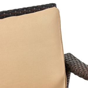 English Elm Christopher Knight Home® - HONOLULU Stylish 4PC PE Wicker Patio Set with Durable Iron Frame, Waterproof Cushions, Compact Lounge Brown+Tan 52917.00IRN