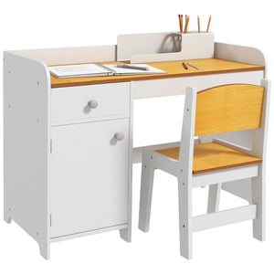 English Elm Qaba Kids Desk And Chair Set With Storage Drawer - Perfect For Arts, Crafts, Homework & Playtime! W2225P200784-GIGA