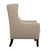 Madison Park Barton Modern/Contemporary Wing Chair FPF18-0078 Linen