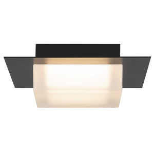 English Elm 8 Inch Square Led Flush Mount Dimmable Ceiling Light with Selectable Color Temperature Black B370P399078