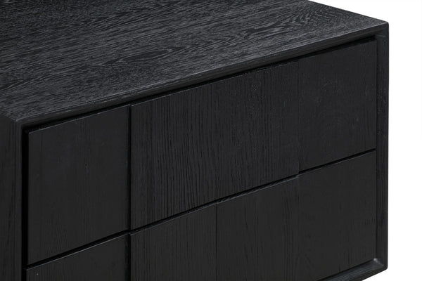 English Elm Carnaby Solid Oak Two Drawer Nightstand with Bronze Hardware for Modern Bedrooms B2736P464908