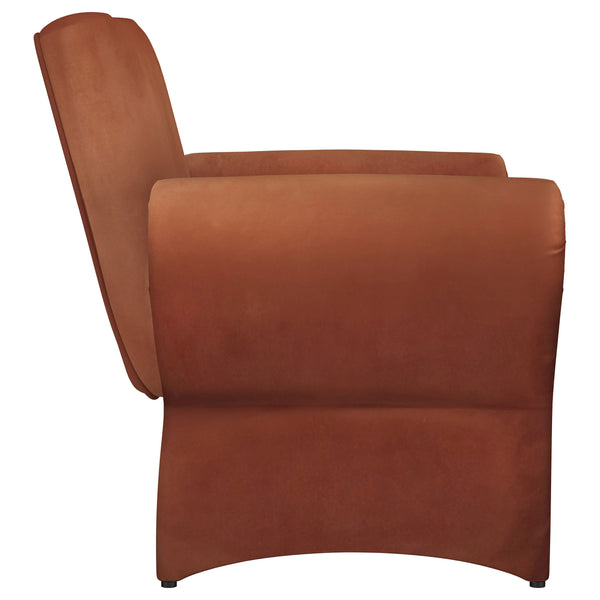 English Elm Whitney Rust Orange Upholstered Armchair with Teardrop Arms & Plush Foam Cushioning for Living Room B062P353268