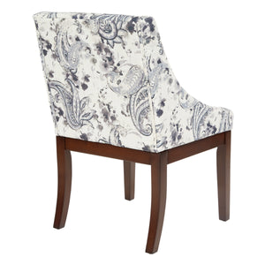 OSP Home Furnishings Monarch Dining Chair Paisley Charcoal