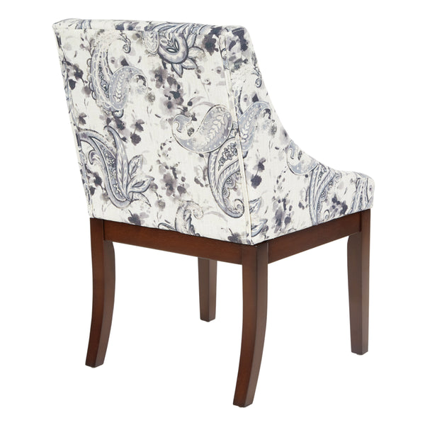 OSP Home Furnishings Monarch Dining Chair Paisley Charcoal