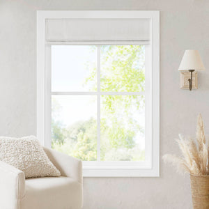 English Elm 1 Cordless Total Blackout Roman Shade 33x64 Inch Polyester Viscose Blend Easy Lift Installation White 5.96 L x 9.25 W x 8.07 H B035P319842