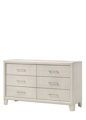 English Elm 1pc Contemporary Tall Chest with Faux Marble Top and Four Drawers for Elegant Bedroom Storage Beige 19.69 L x 61.22 W x 33.66 H B2741P330647