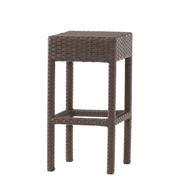 English Elm Outdoor Woven Rattan Backless Barstools Set of 2 Iron Frame Patio Counter Seating N772P368970D