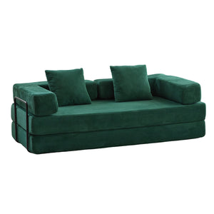 English Elm Floor Couch Convertible Sofa Bed With Pillow Back Support - Comfy Corduroy Lounge For Small Spaces W3723P345018