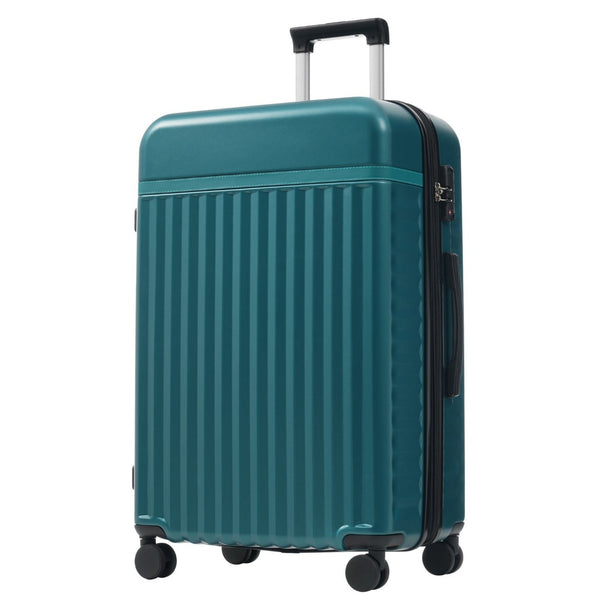 English Elm Luggage Set 5 Piece Abs Hardside Expandable Spinner Wheels Tsa Lock Travel Bags Dark Green N732P326115F