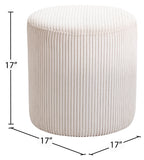 Roy Beige Microsuede Fabric Ottoman/Stool 445Beige Meridian Furniture