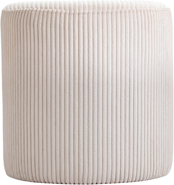 Roy Beige Microsuede Fabric Ottoman/Stool 445Beige Meridian Furniture
