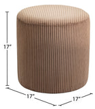 Roy Brown Microsuede Fabric Ottoman/Stool 445Brown Meridian Furniture