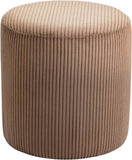 Roy Brown Microsuede Fabric Ottoman/Stool 445Brown Meridian Furniture