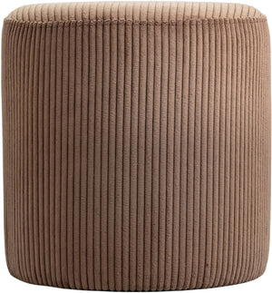 Roy Brown Microsuede Fabric Ottoman/Stool 445Brown Meridian Furniture