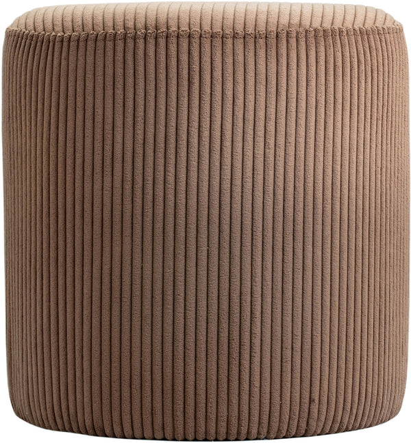 Roy Brown Microsuede Fabric Ottoman/Stool 445Brown Meridian Furniture