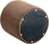 Roy Brown Microsuede Fabric Ottoman/Stool 445Brown Meridian Furniture