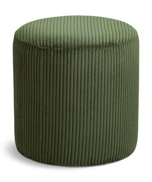 Roy Green Microsuede Fabric Ottoman/Stool 445Green Meridian Furniture
