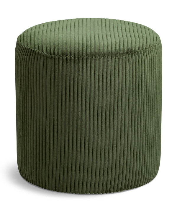 Roy Green Microsuede Fabric Ottoman/Stool 445Green Meridian Furniture