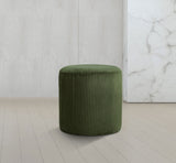 Roy Green Microsuede Fabric Ottoman/Stool 445Green Meridian Furniture