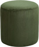 Roy Green Microsuede Fabric Ottoman/Stool 445Green Meridian Furniture