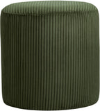 Roy Green Microsuede Fabric Ottoman/Stool 445Green Meridian Furniture