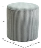 Roy Grey Microsuede Fabric Ottoman/Stool 445Grey Meridian Furniture