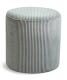 Roy Grey Microsuede Fabric Ottoman/Stool 445Grey Meridian Furniture